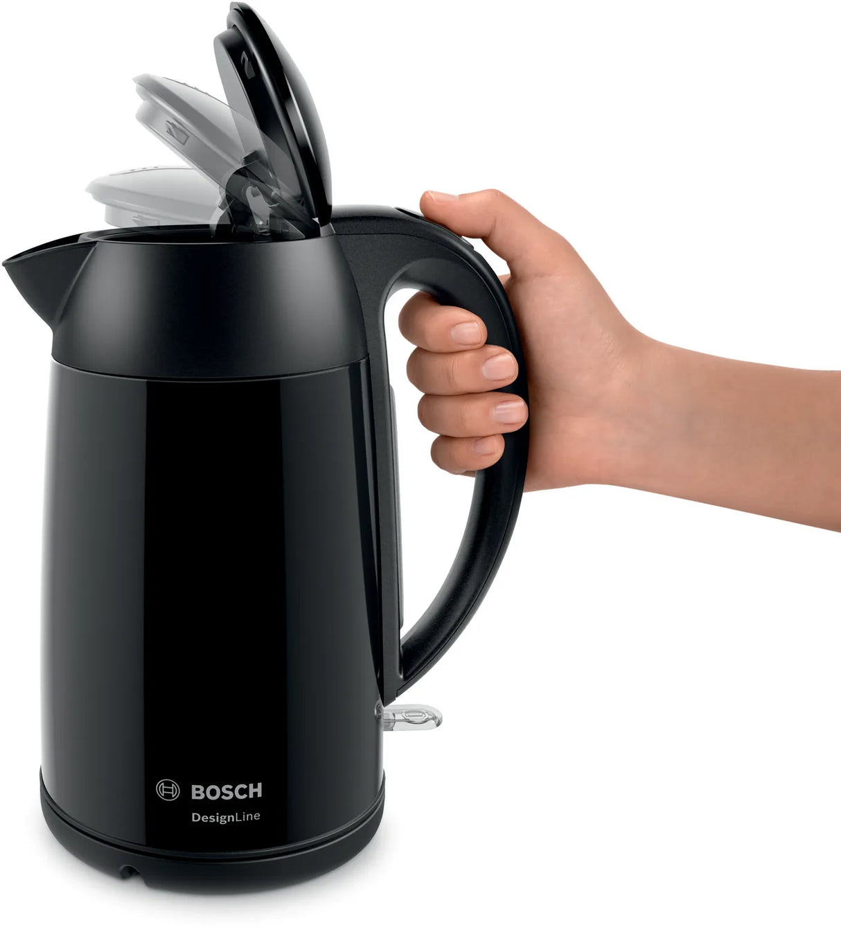 Bosch TWK3P423GB Kettle DesignLine Black, 3000 Watt