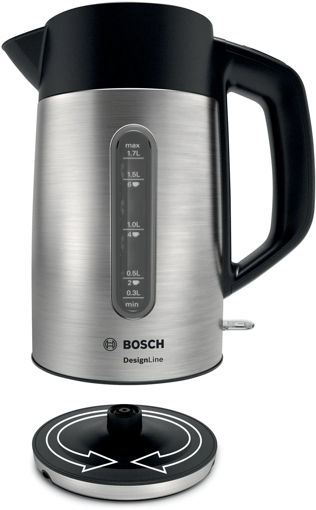 Bosch TWK4P440GB Kettle DesignLine Stainless steel, 3000 Watt
