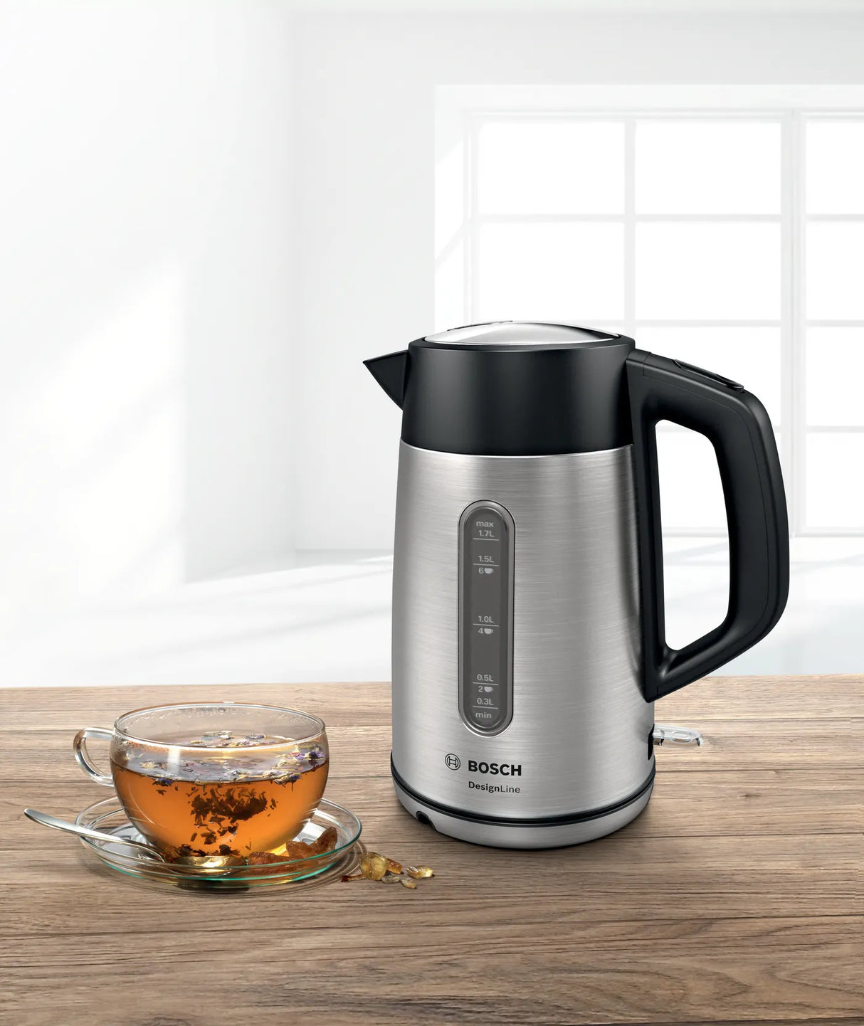 Bosch TWK4P440GB Kettle DesignLine Stainless steel, 3000 Watt