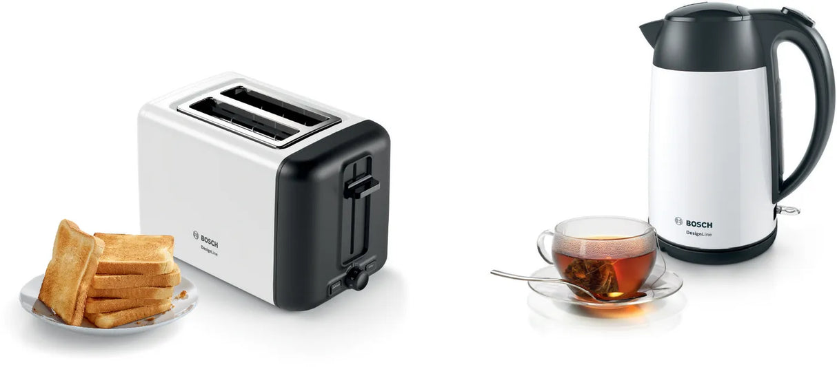 Bosch TAT3P421GB Compact toaster DesignLine, White, 970 Watt