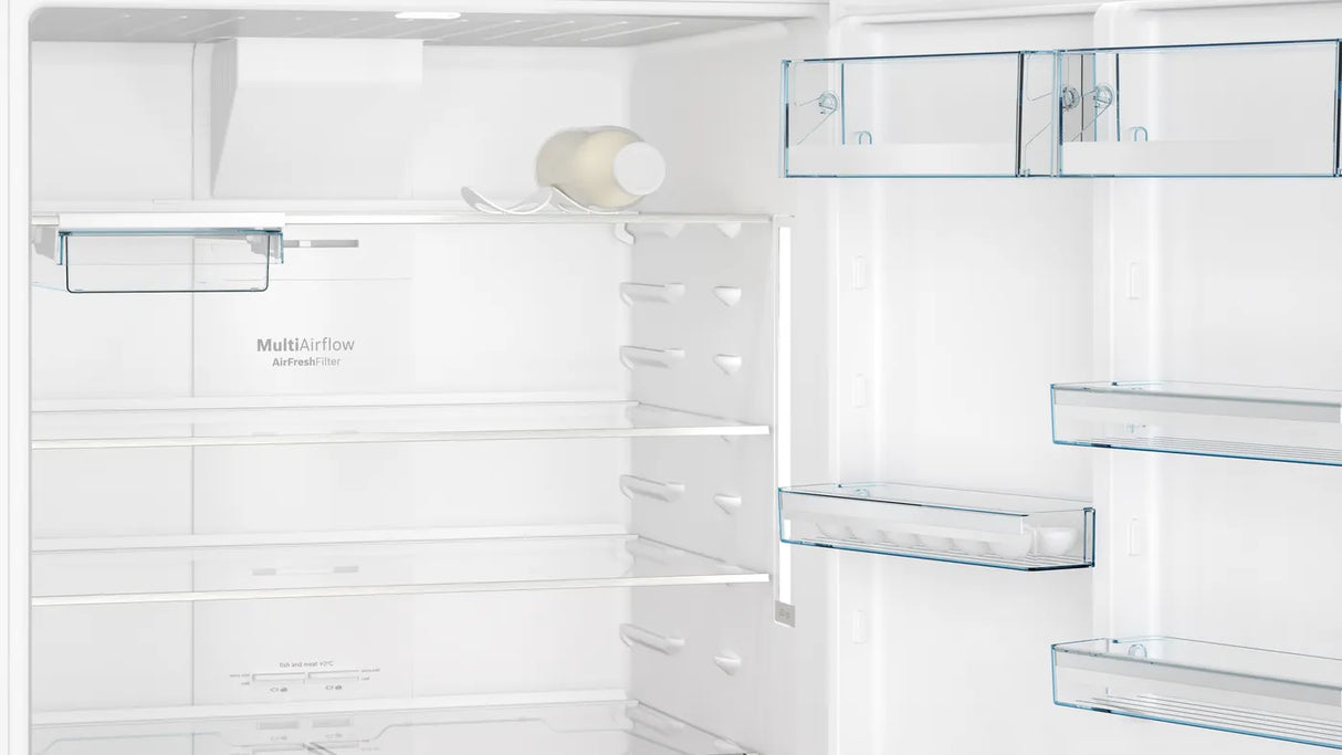 Bosch KDN86AW41B Series 6 free-standing fridge-freezer with freezer at top 186 x 86 cm White, Total No Frost