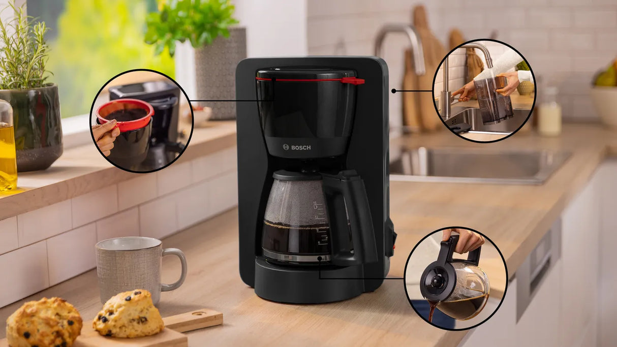 Bosch TKA2M113GB Coffee maker MyMoment Black, 1200 Watt