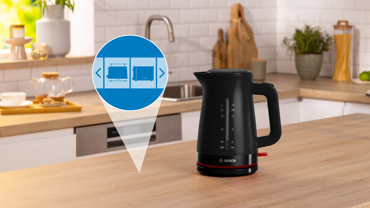 Bosch Kettle TWK3M123GB MyMoment Black, 3000 Watt