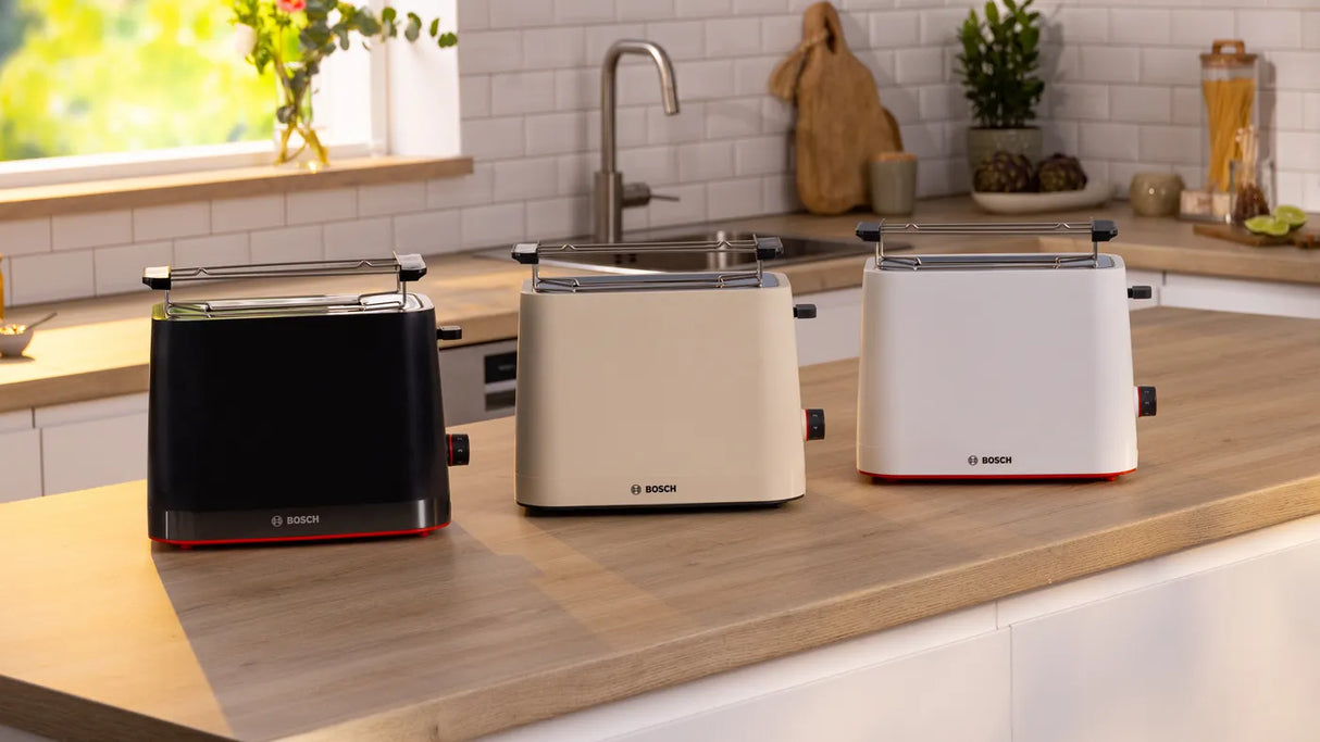 Bosch TAT3M123GB Compact toaster MyMoment Black, 950 Watt