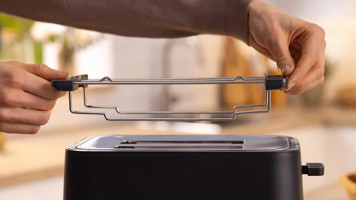 Bosch TAT3M123GB Compact toaster MyMoment Black, 950 Watt