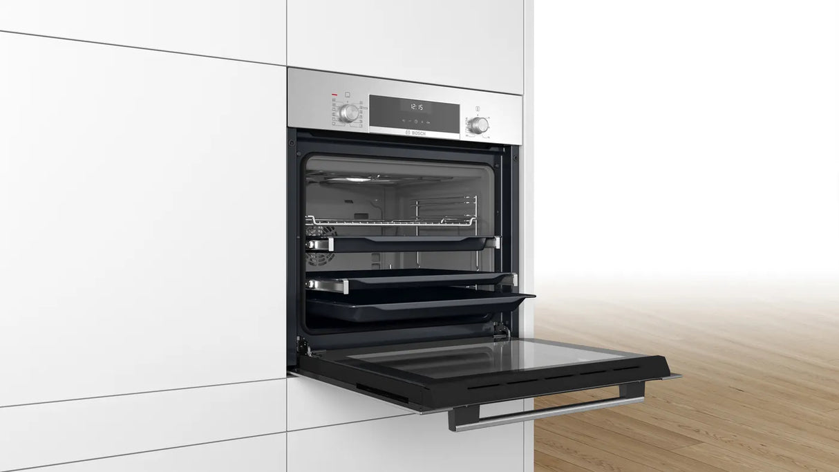 Bosch HIJ557YS3M Series 6 Built-in oven with added steam function 60x60 cm, Stainless steel