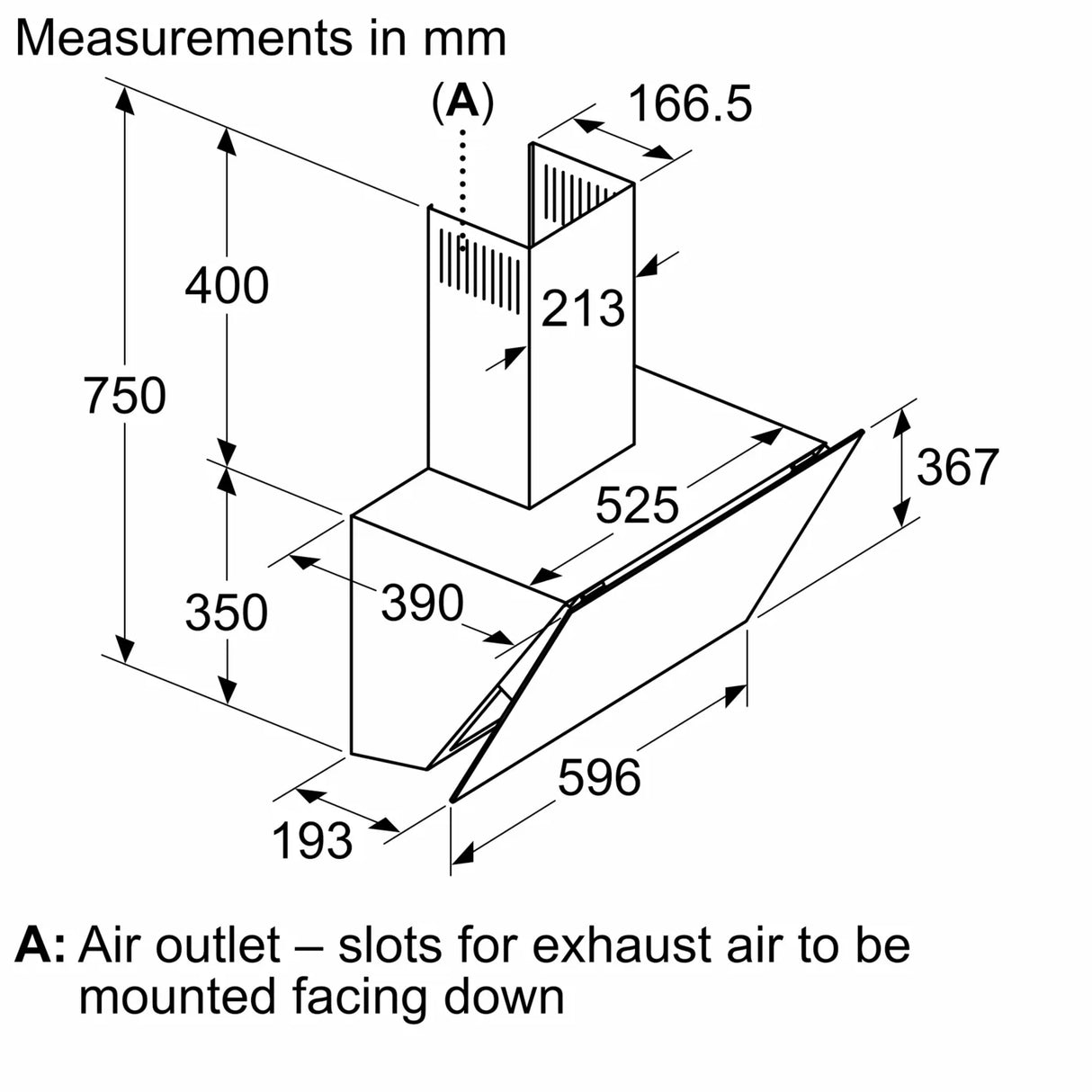 Bosch DWK67PJ60M Series 6 wall-mounted cooker hood 60 cm , Black