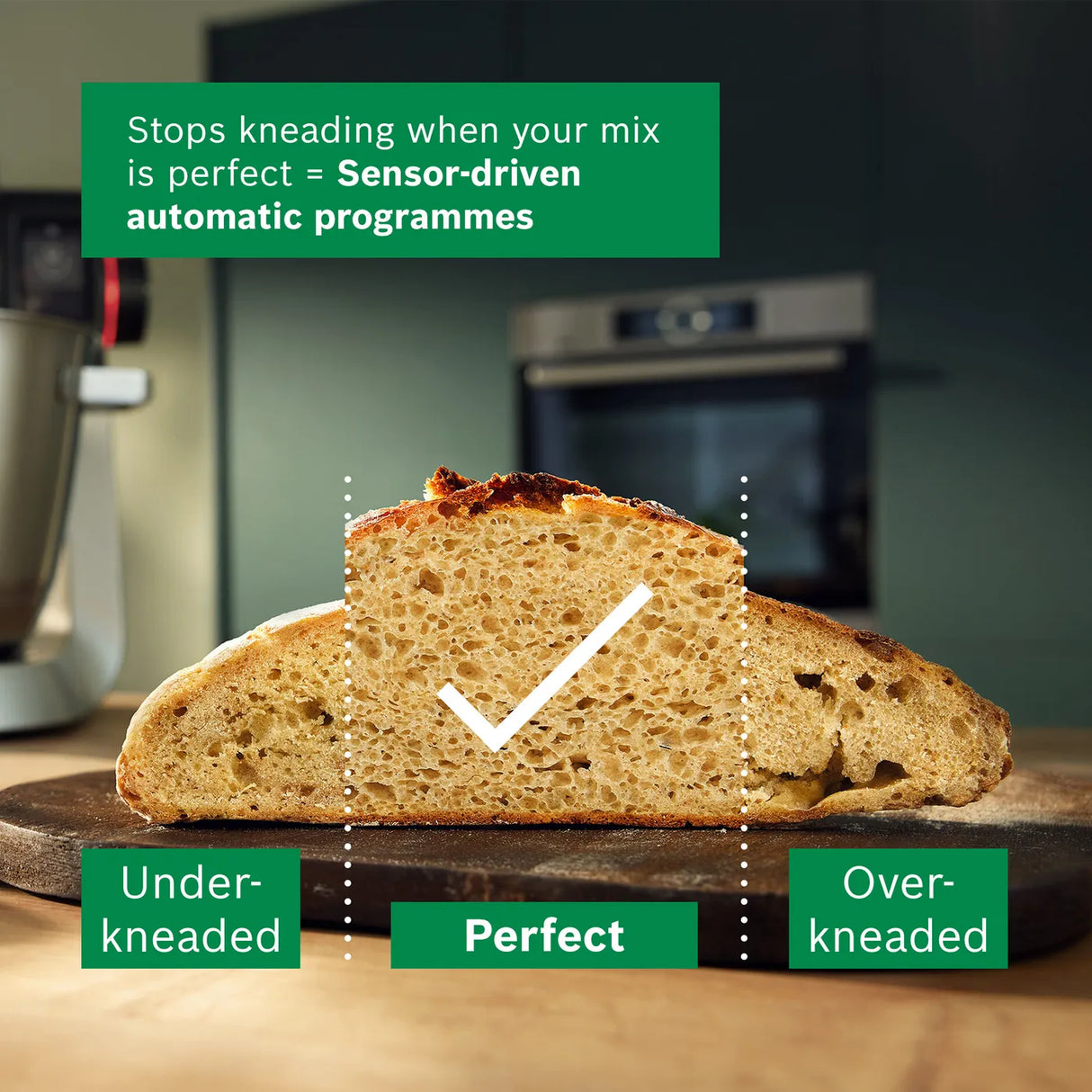 Bosch MUMS6ZM00G Stand mixer with scale 1600 Watt Black, Brushed stainless steel