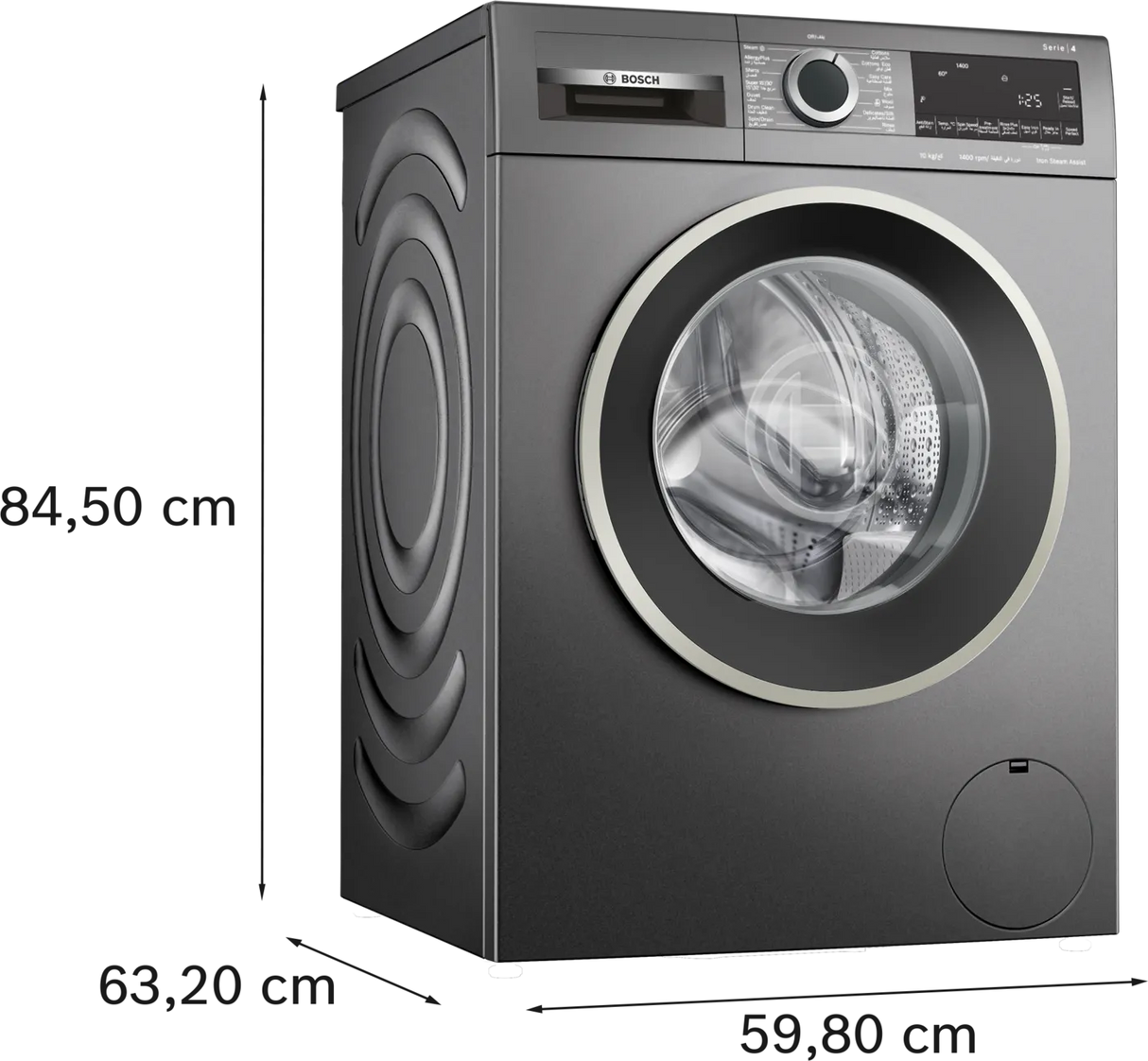 Bosch WGA254ZRSA Series 4 washing machine, front loader 10 kg, 1400 rpm