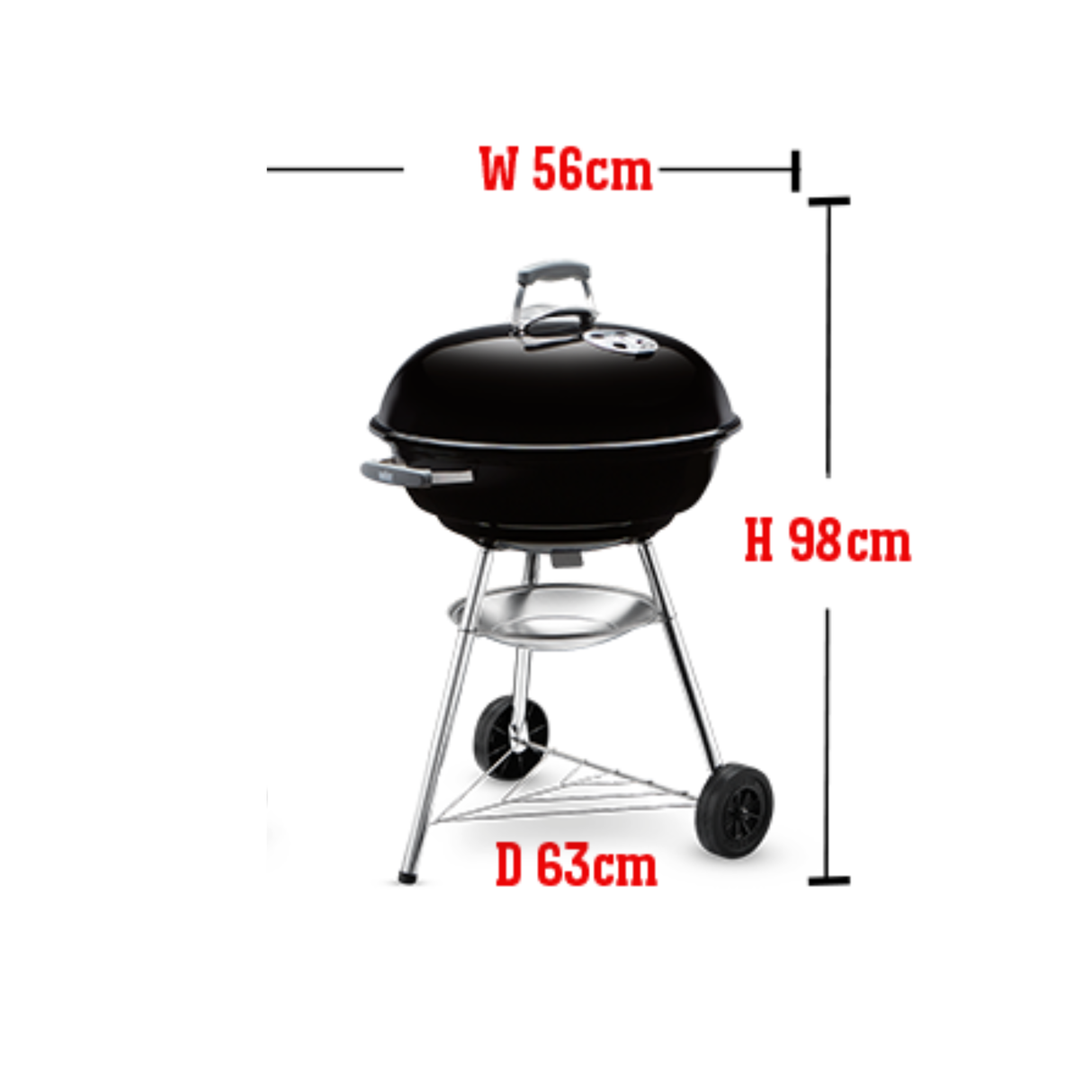 Weber Compact Kettle Charcoal Grill, 57CM