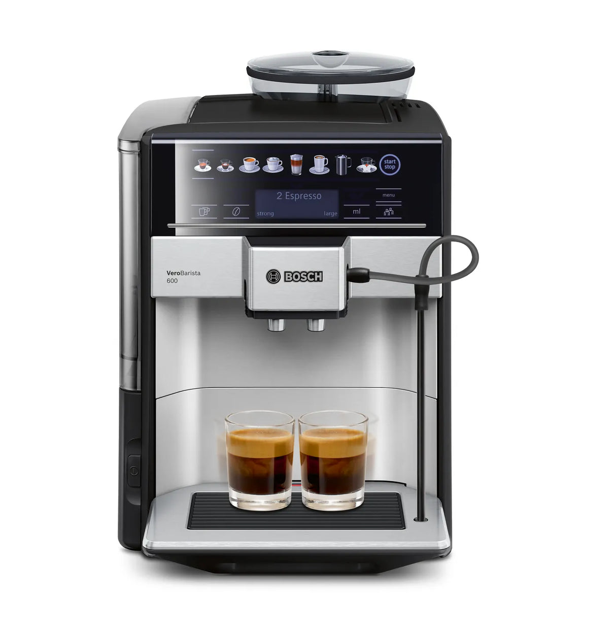 Bosch TIS65621GB Fully automatic coffee machine Vero Barista 600, 1500 Watt, Silver, Removable water tank