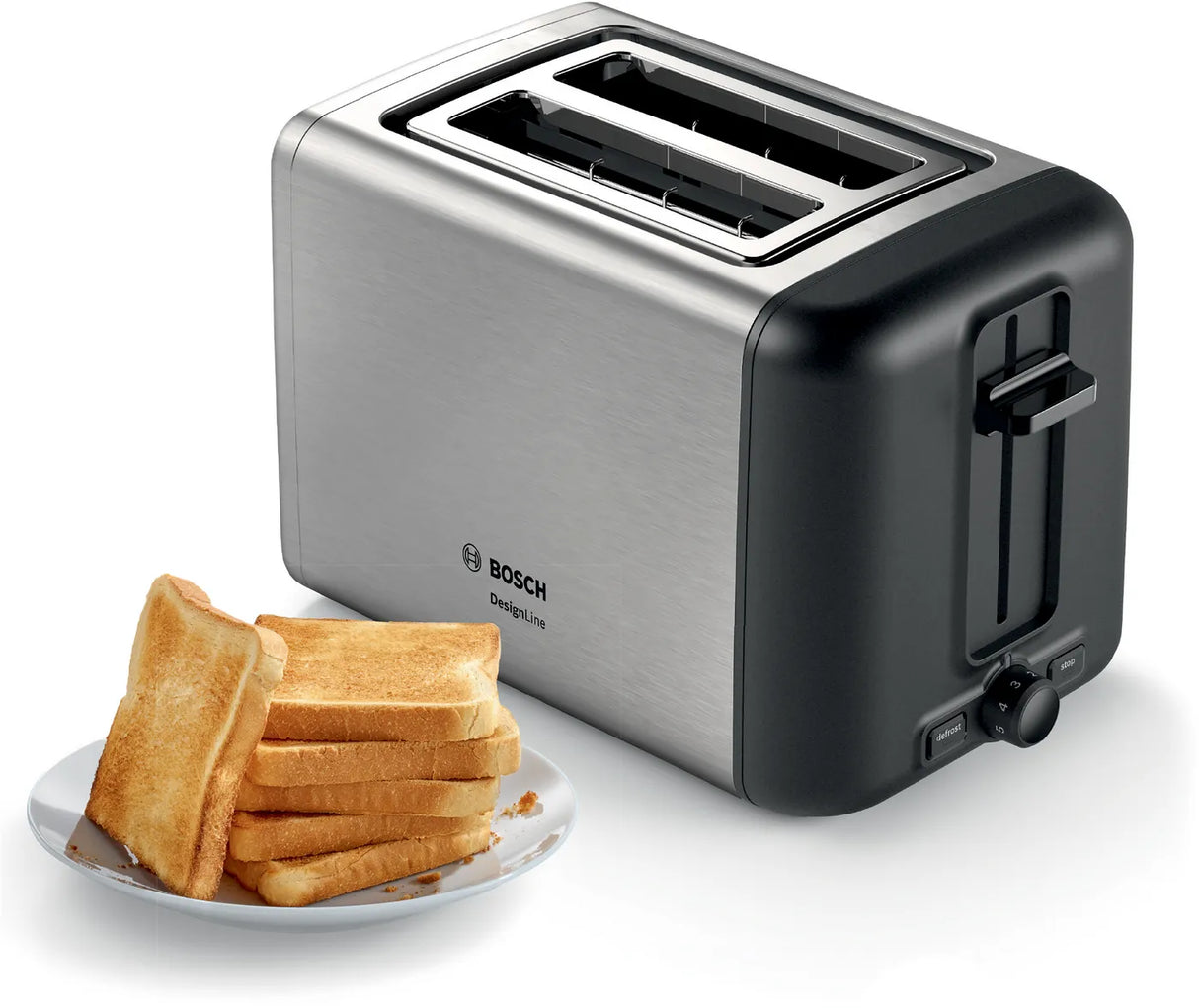 Bosch TAT3P420GB Compact toaster DesignLine, Stainless Steel