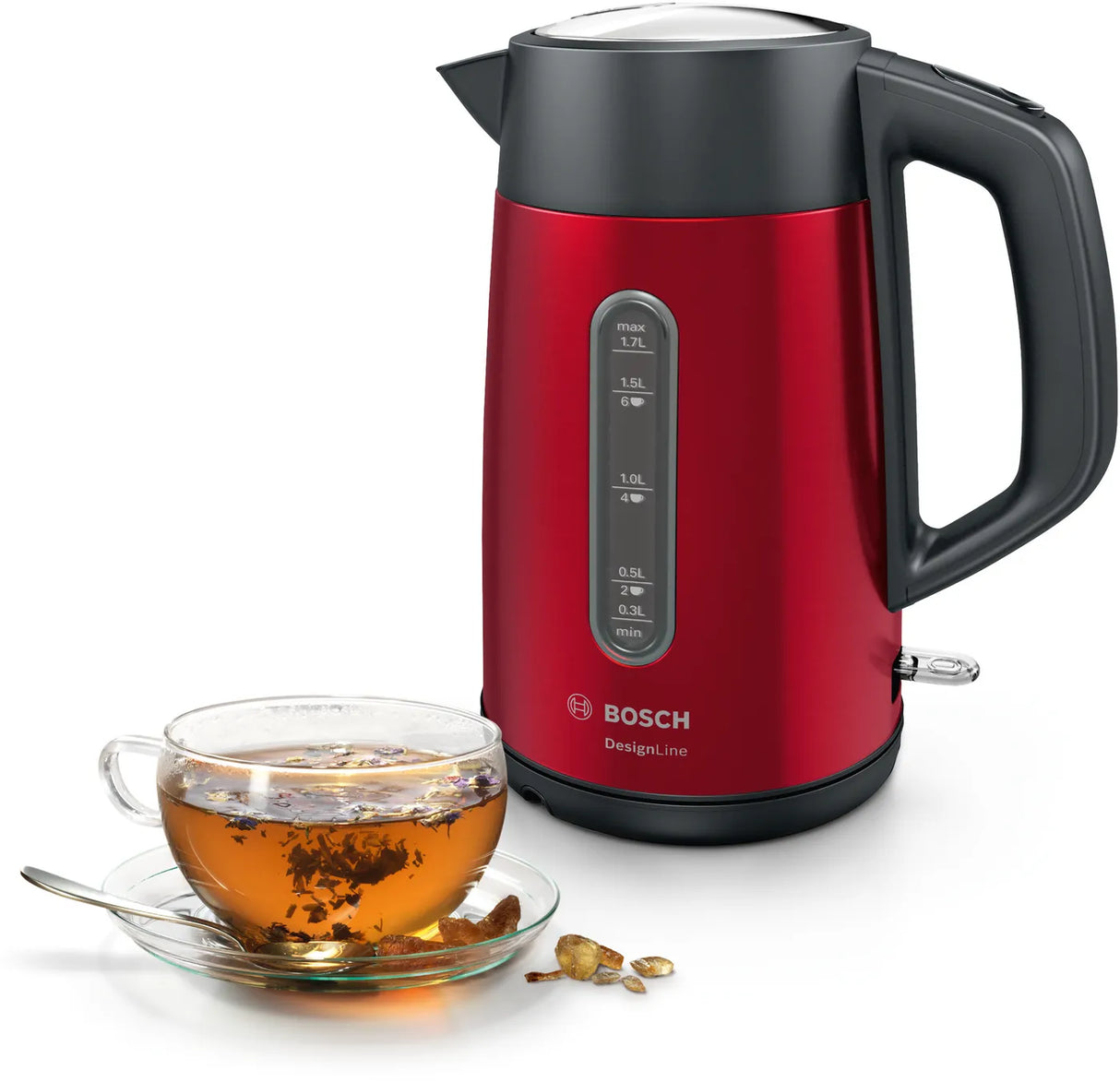 Bosch TWK4P434GB Kettle DesignLine Red 3000 Watt