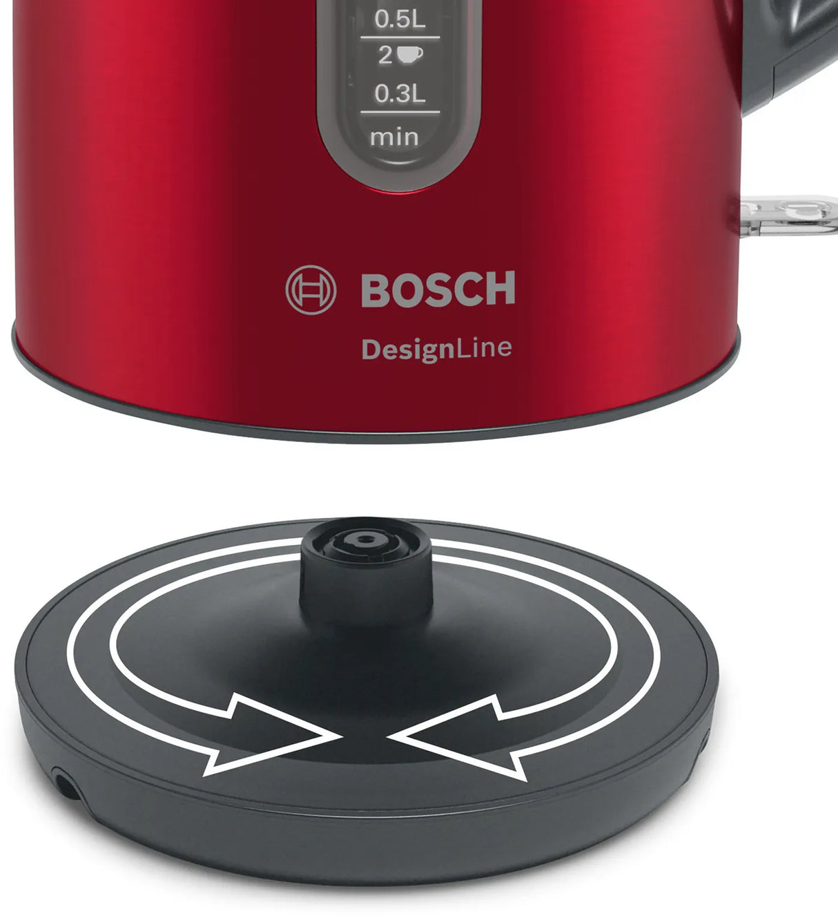 Bosch TWK4P434GB Kettle DesignLine Red 3000 Watt
