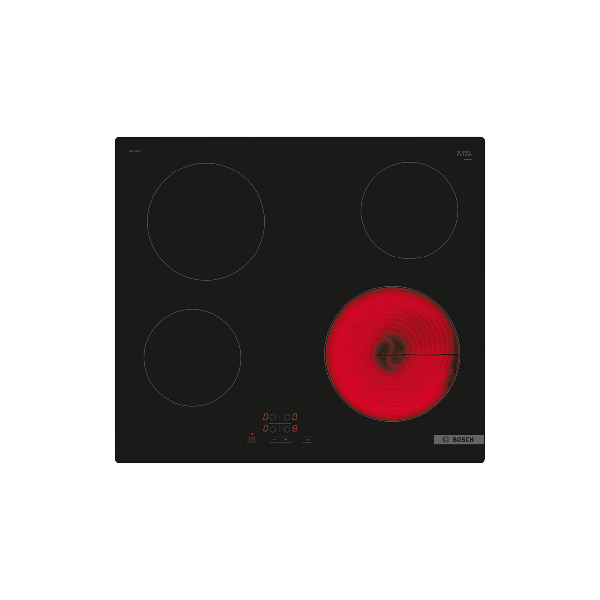 Bosch PKE611BA2E Series 4 electric hob 60 cm, Black