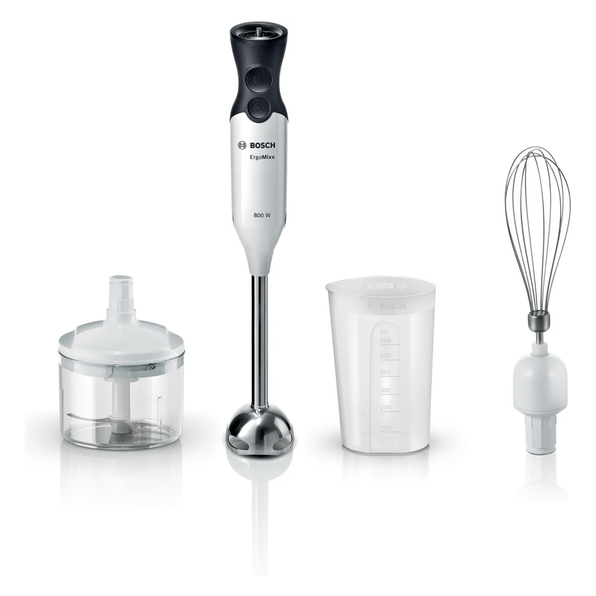 Bosch MS6CA4150G Hand blender ErgoMixx 800 Watt, White, Anthracite