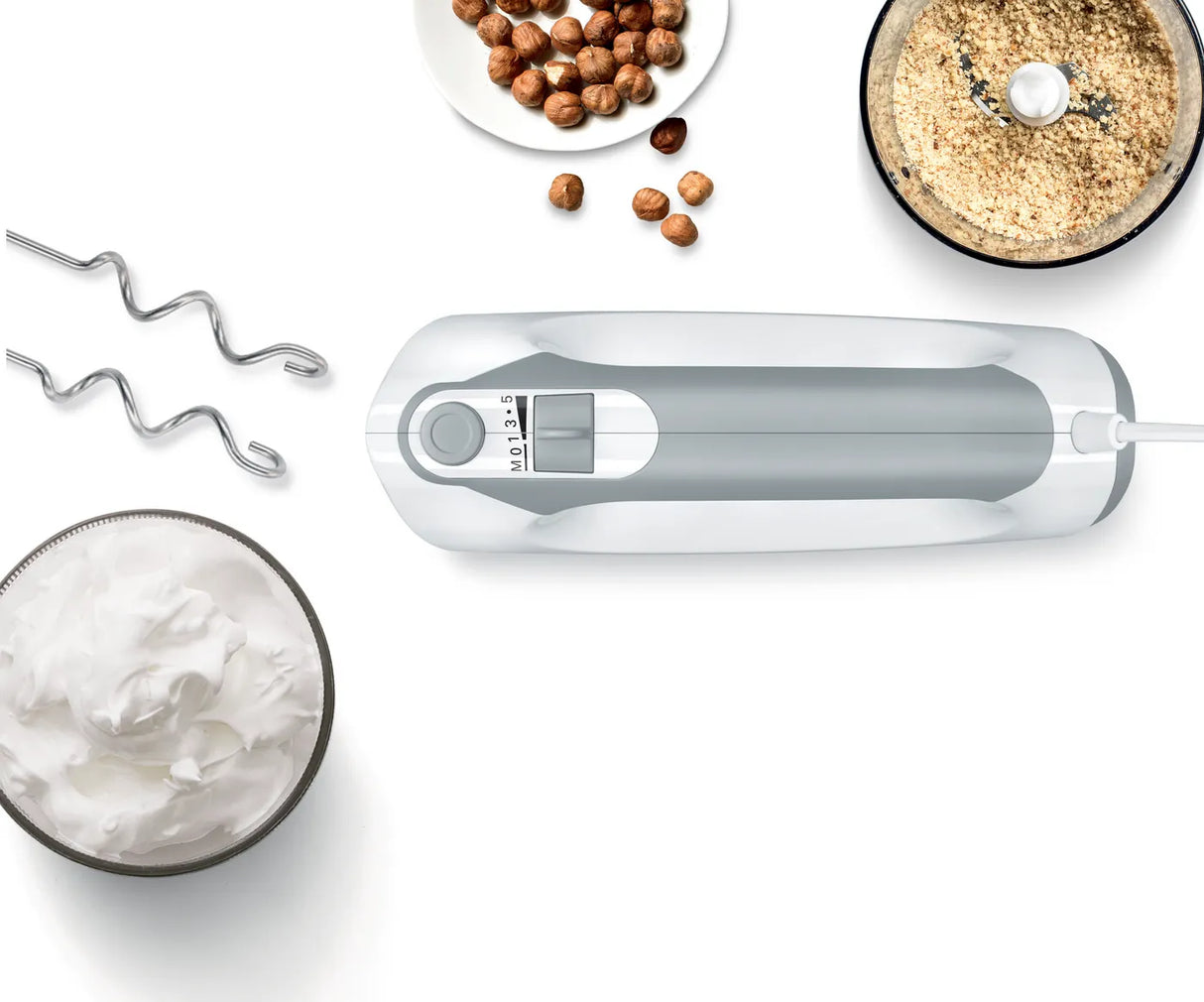 Bosch MFQ36451GB Hand mixer ErgoMixx 450 Watt, White