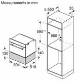 Bosch BIC7101B1B Series 8 warming drawer 60 x 14 cm Black