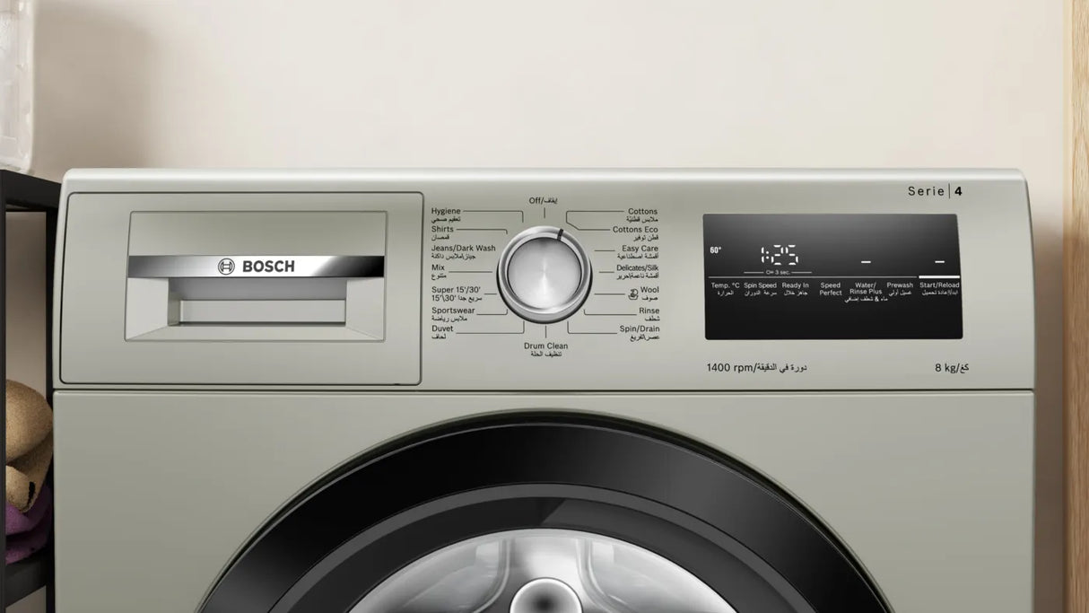 Bosch WAN28283SA Series 4 washing machine, front loader 8 kg , Silver inox