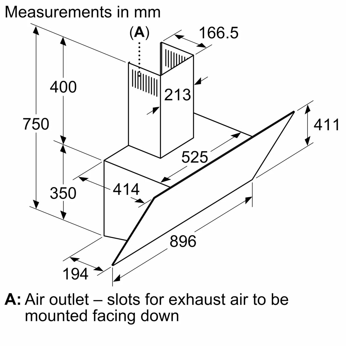 Bosch DWK97PJ60M Series 6 wall-mounted cooker hood 90 cm , Black