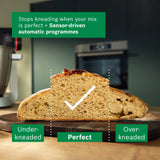 Bosch MUMS6ZM00G Stand mixer with scale 1600 Watt Black, Brushed stainless steel