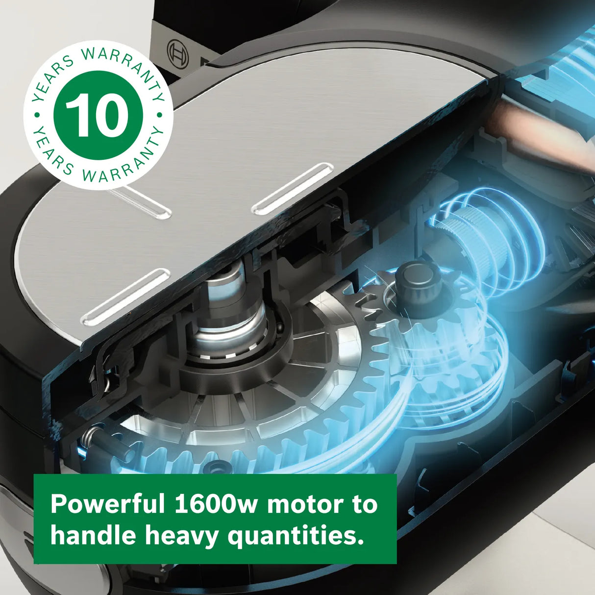 Bosch MUMS6ZM00G Stand mixer with scale 1600 Watt Black, Brushed stainless steel