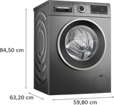 Bosch WGA144ZRSA Series 4 washing machine, front loader full size 9 kg, 1400 rpm