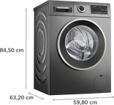 Bosch WGA254ZRSA Series 4 washing machine, front loader 10 kg, 1400 rpm