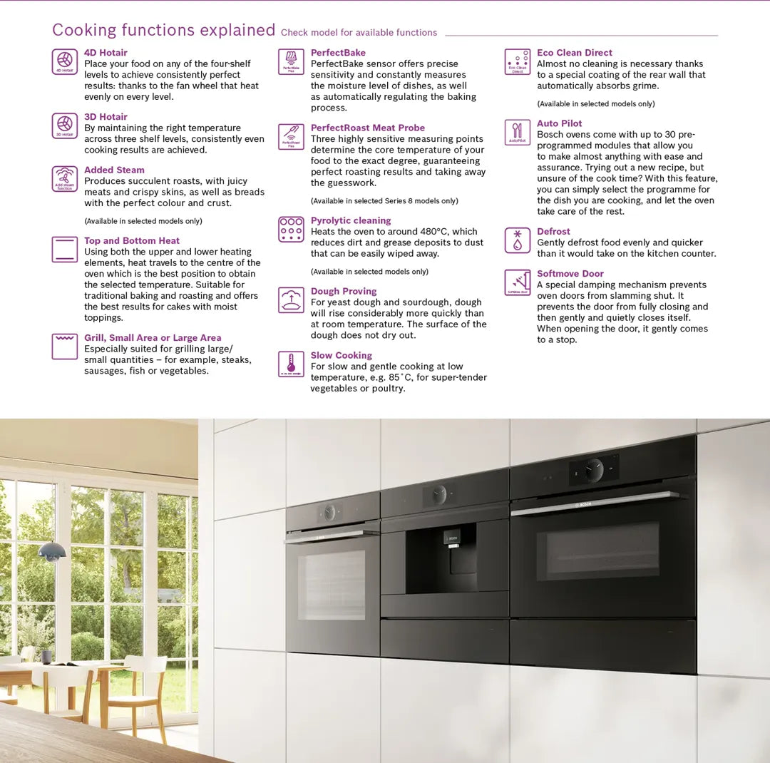 Bosch HIJ557YS3M Series 6 Built-in oven with added steam function 60x60 cm, Stainless steel