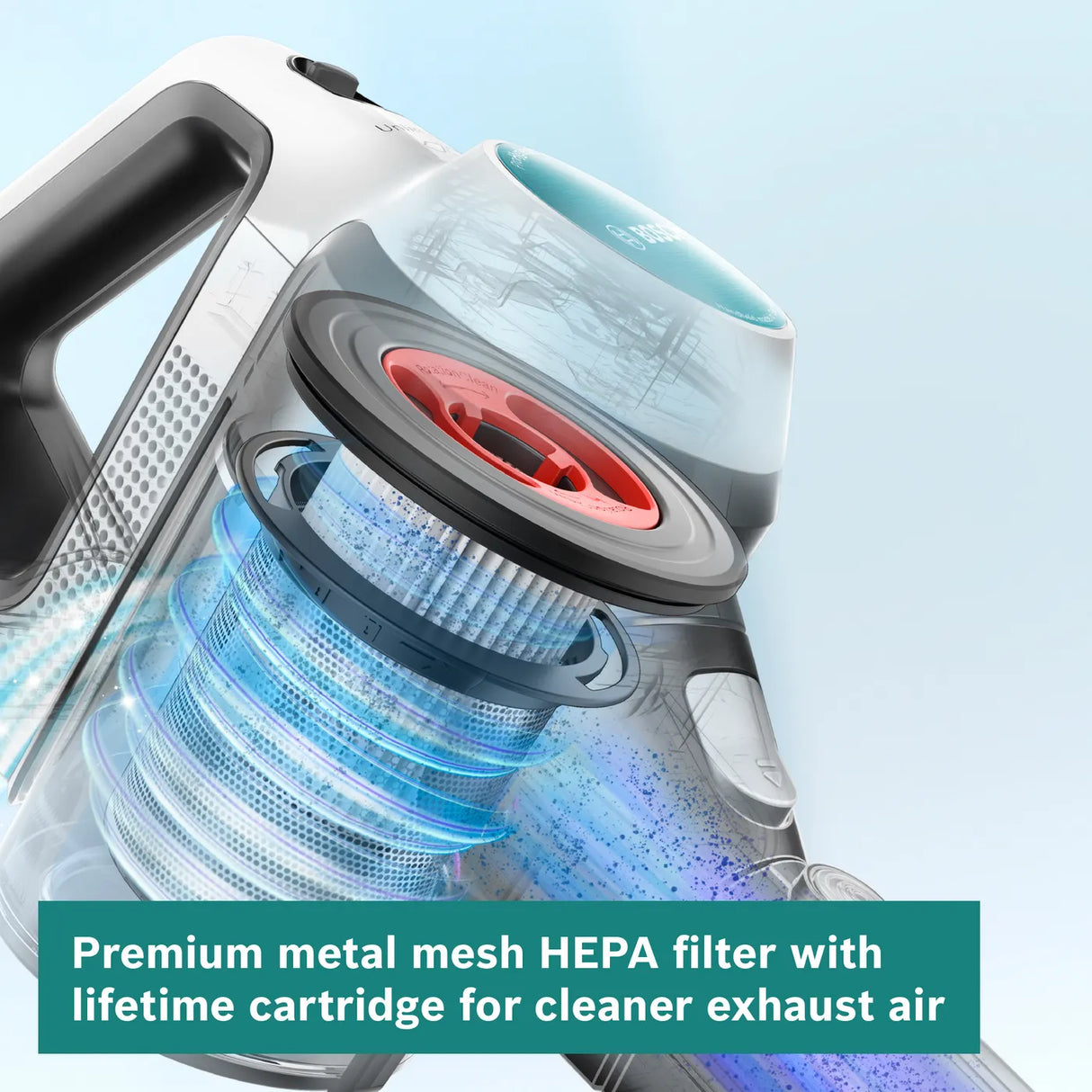 Bosch BCS71HYGGB Cordless 2 in 1 Vacuum and Mop Unlimited 7 Aqua White