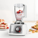 Bosch MC812S734G Food processor MultiTalent 8, 1200 Watt White, Brushed stainless steel