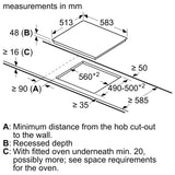 Bosch PKF645FA8M Series 6 electric hob 60 cm, Black