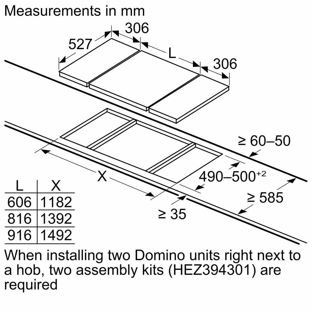 Bosch PKF375FP2E Series 6 domino hob, electric 30 cm, Black