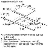 Bosch PKE611BA2E Series 4 electric hob 60 cm, Black