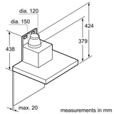 Bosch DWB97CM50B Series 6 wall-mounted cooker hood 90 cm Stainless steel
