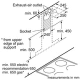 Bosch DWB68JQ50B Series 6 wall-mounted cooker hood 60 cm Stainless steel