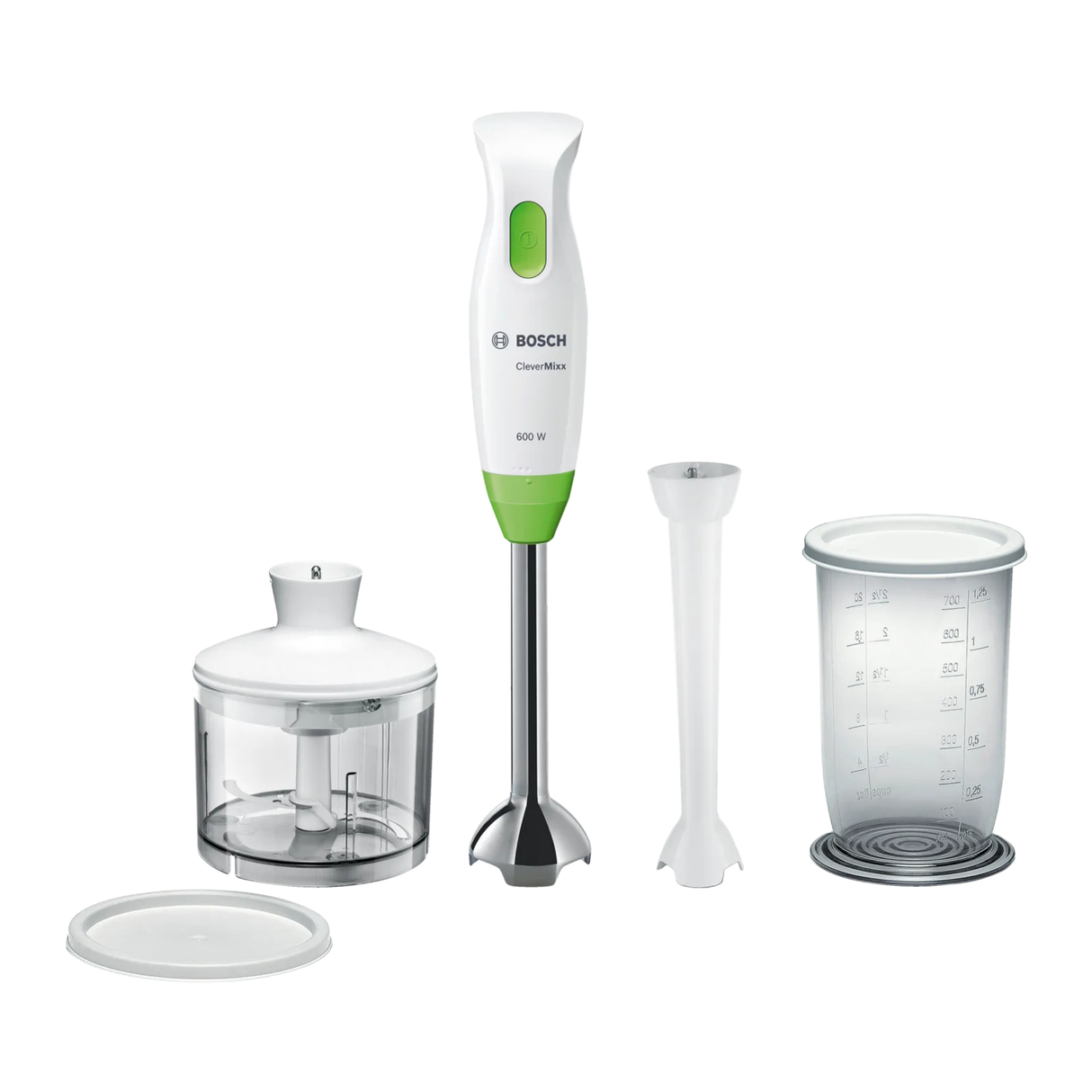 Bosch MSM2623GGB Hand blender CleverMixx Dip & Dressing 600 Watt, White, Vivid Green
