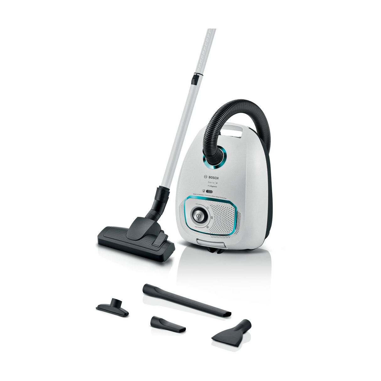 Bosch BGB41HYGGB Series 4 Bagged vacuum cleaner ProHygienic, 2000 Watt, White
