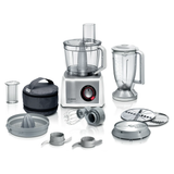 Bosch MC812S734G Food processor MultiTalent 8, 1200 Watt White, Brushed stainless steel